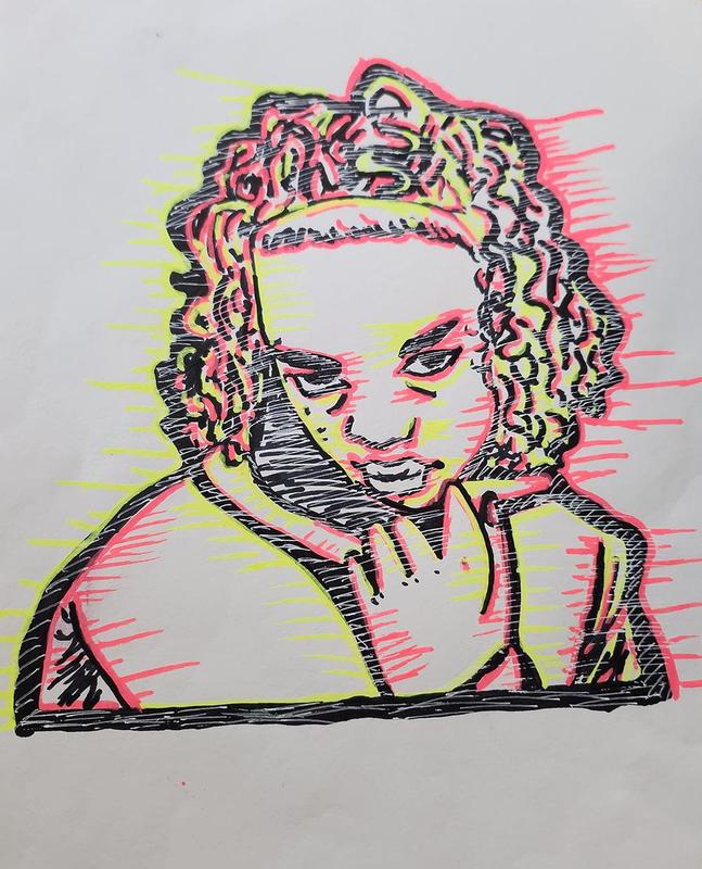 Sa'Riya Moore's artwork - a self portrait