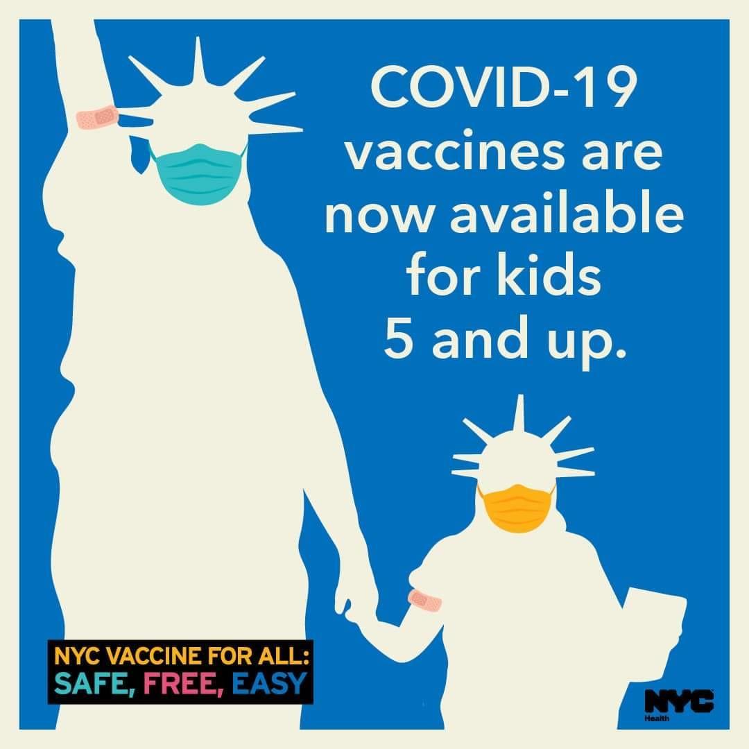 Vaccinated Statue of Liberty & Child