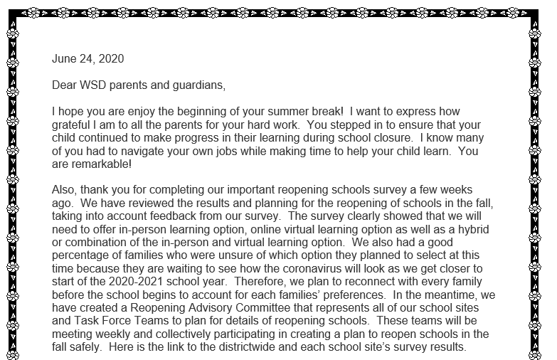 Parent Letter Image