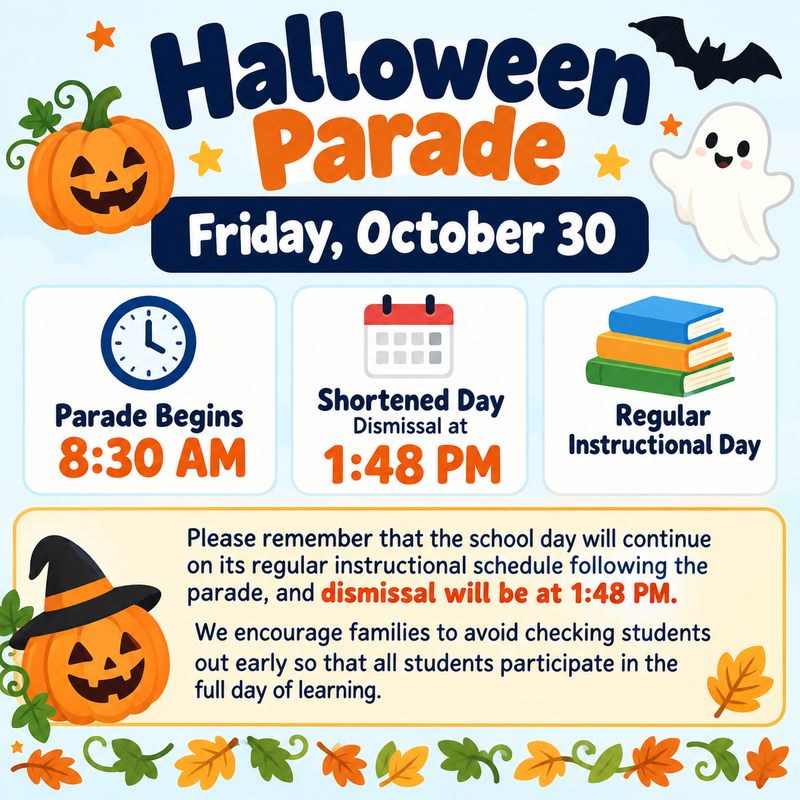 Halloween Parade Reminder