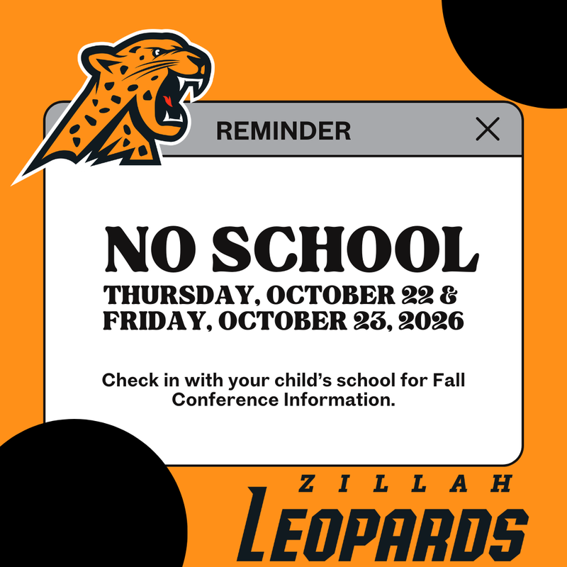 No School for Students October 22 & 23 - Fall Conferences Featured Photo