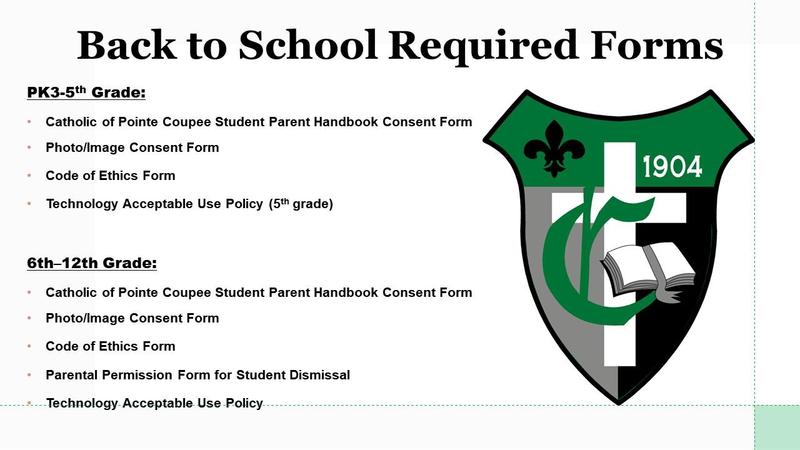 BACK TO SCHOOL REQUIRED FORMS Featured Photo
