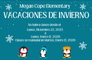 Winter Break Flyer in Spanish