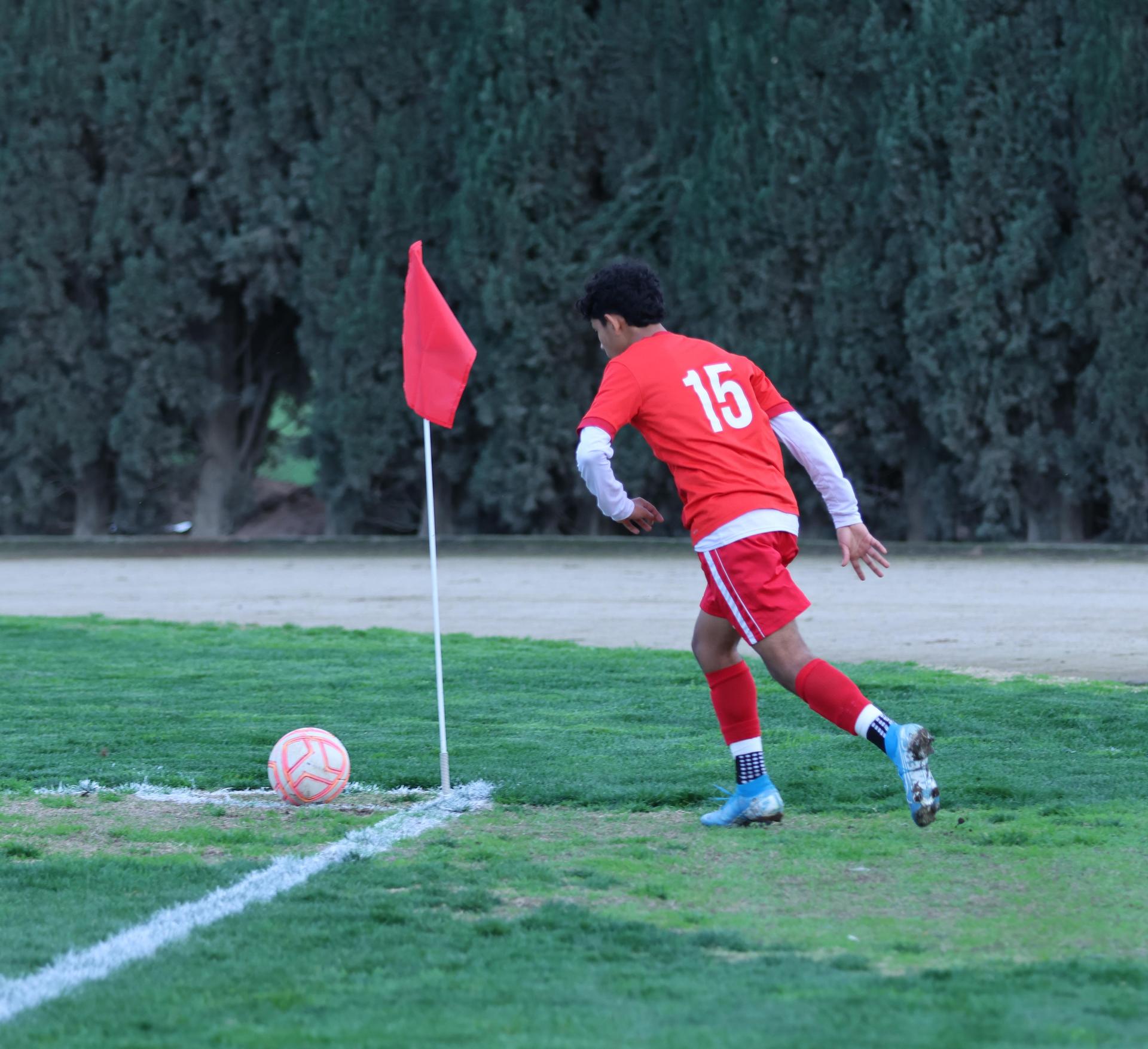 junior varsity boys playing soccer against washington union