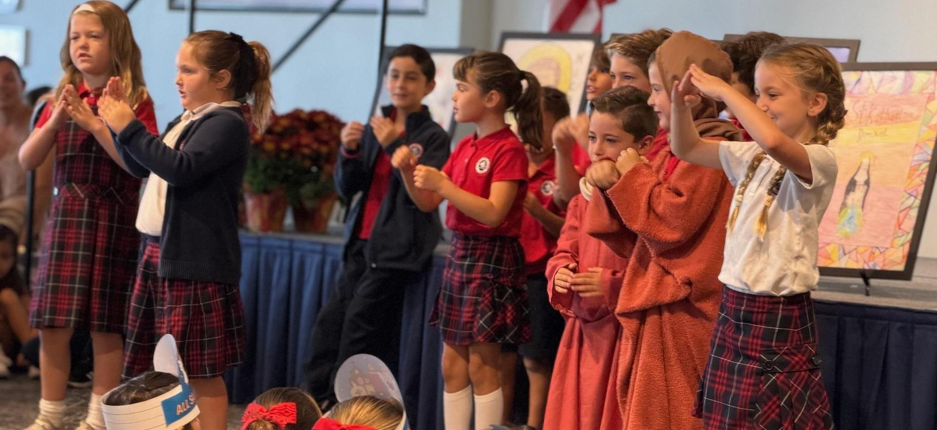 2nd grade leading school in a song