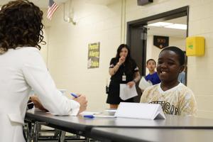 Christiana Elementary School recently hosted interviews for its fifth-grade students ahead of their trip to JA BizTown.