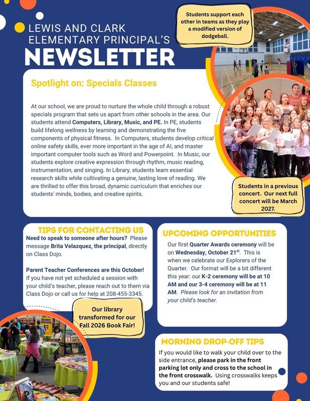 October 2026 Principal's Newsletter Thumbnail Image