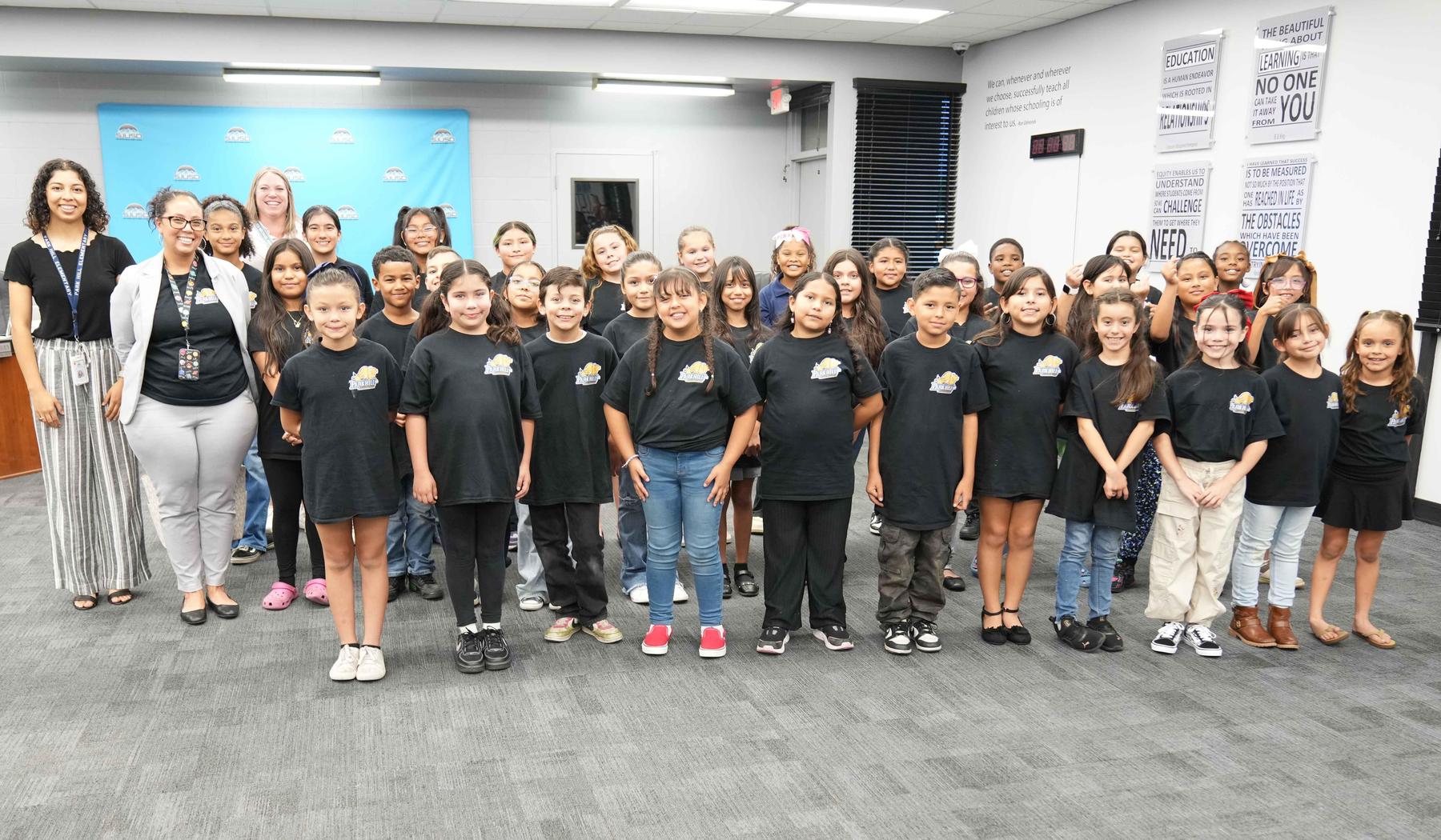 Park Hill Elementary choir at Board Meeting