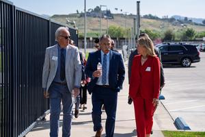 Thought for 1sThought for 1sDistrict leaders and CSBA visitors walk together between campuses during the regional tour.