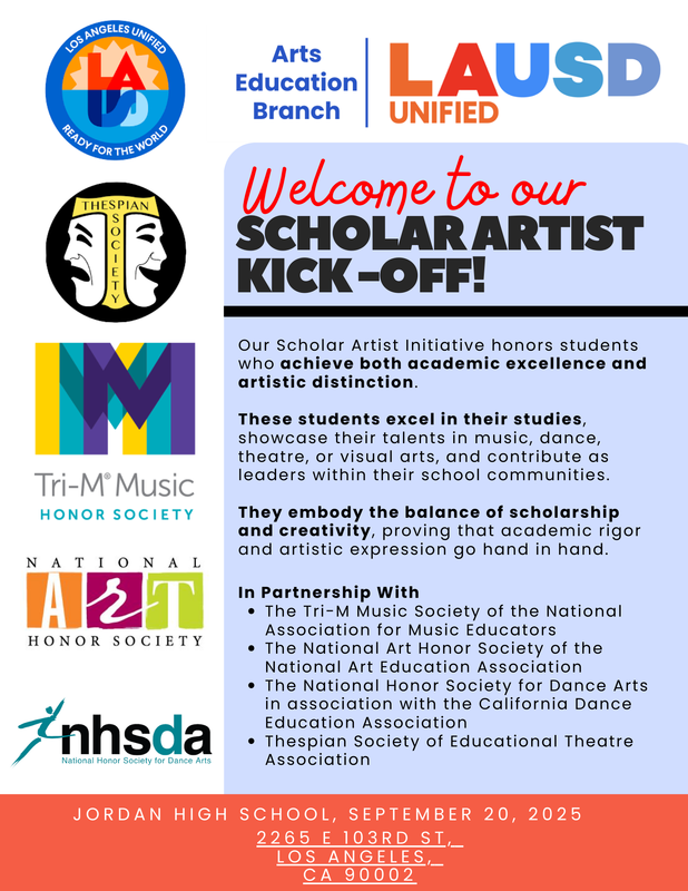 It was a beautiful day for our "Scholar Artist Initiative Kick-Off" Event @ Jordan HS