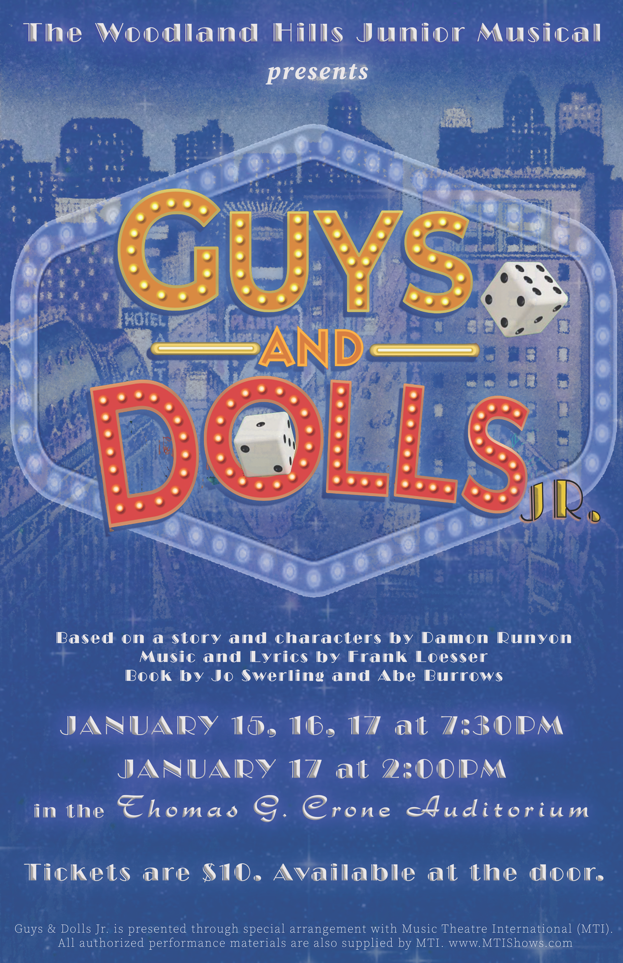  Woodland Hills Department of Performing Arts Presents Guys and Dolls