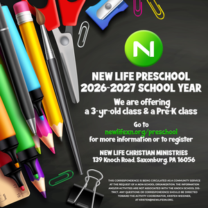 flyer for new life preschool