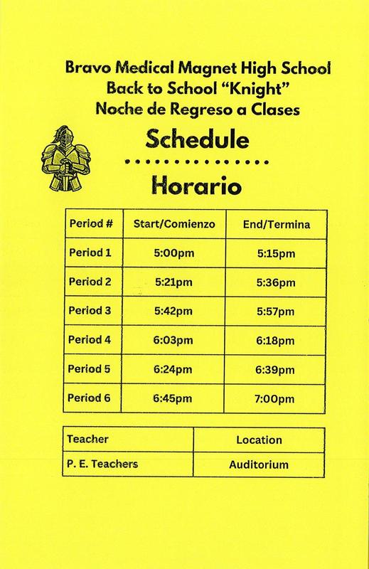 Back to school night