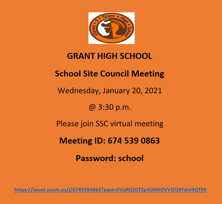 SSC Meeting, Wednesday, January 20, at 3:30 Featured Photo