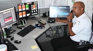 Sheriff Bryant “Wally” Jones, Chief Damian Gatlin, and Major Jewel Hines stepped in to cover Dispatch duties during the Appreciation Luncheon—showing their support and appreciation in a hands-on way