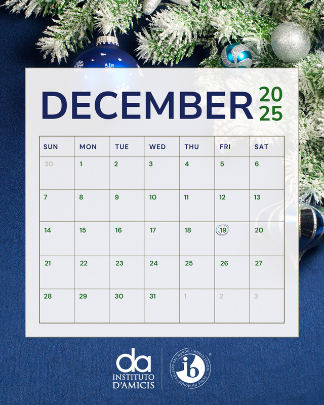 Calendario DICIEMBRE 2025