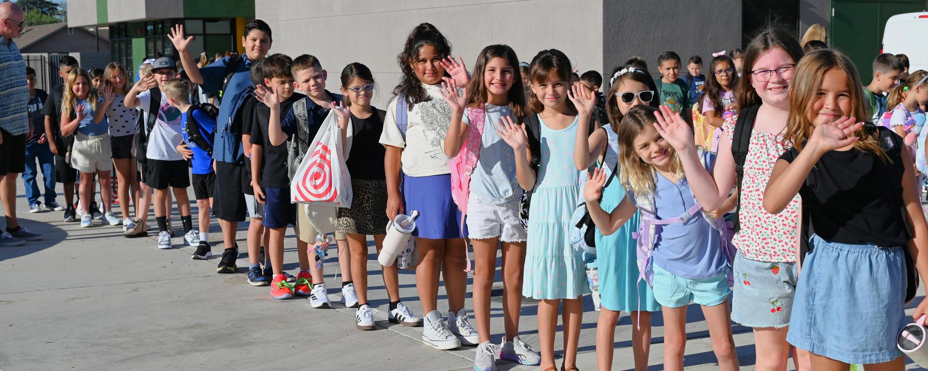 1st day of school students