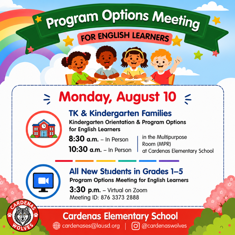 Program Options Meeting on August 10
