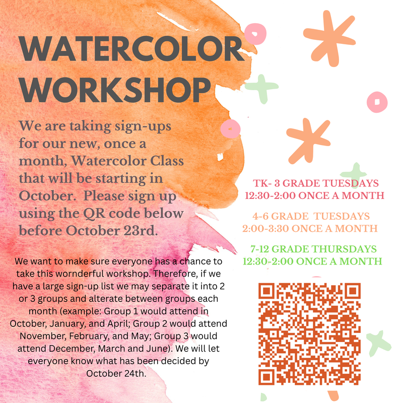 Watercolor class flyer