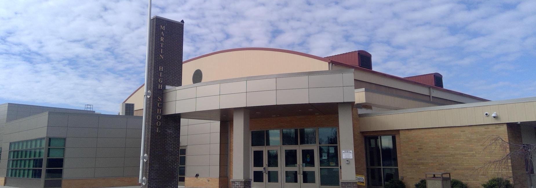 Martin Middle School and High School Building Main Entrance