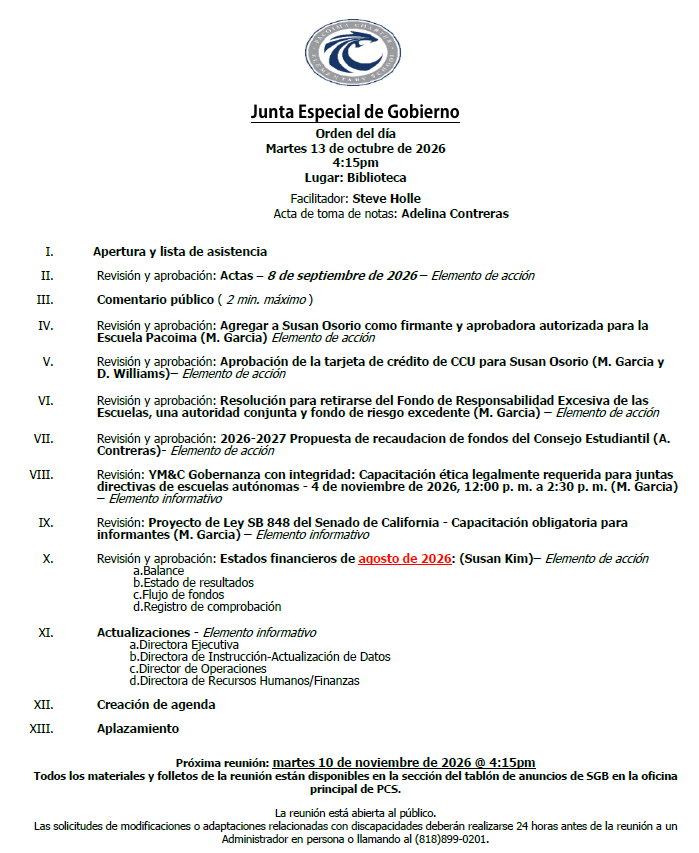 Agenda