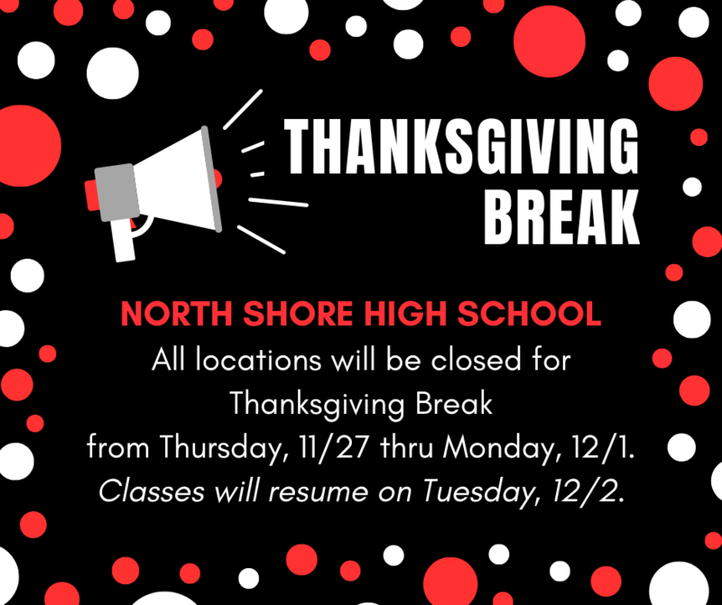 Thanksgiving Break is Thursday, November 27 thru Monday, December 1 Featured Photo