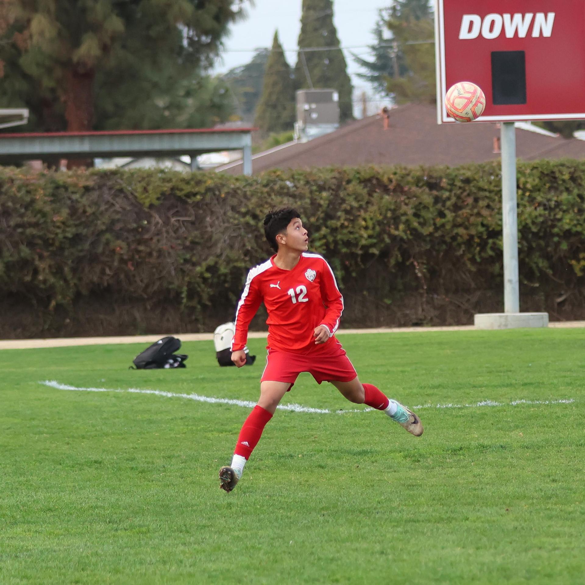 junior varsity boys playing soccer against washington union