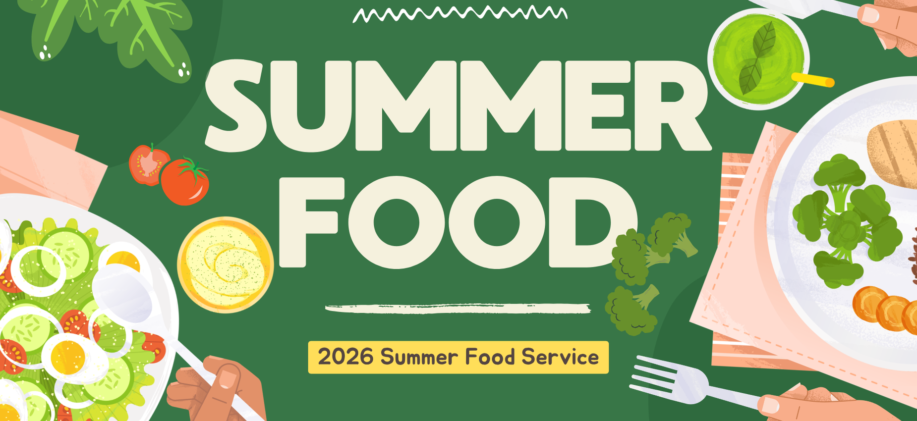 Flyer for the 2026 summer food program from ECPS, click for more info.
