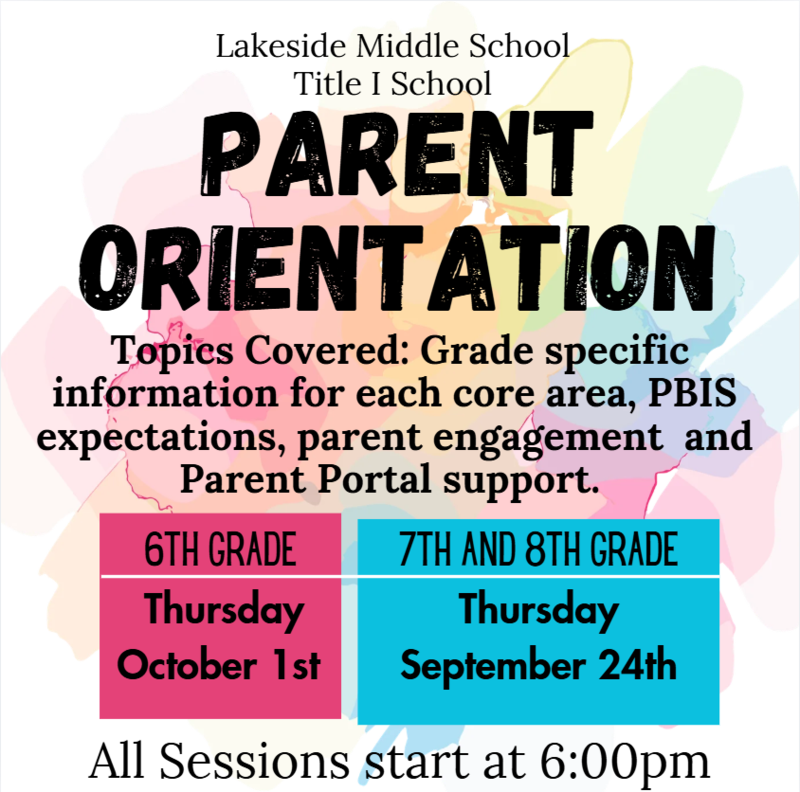 Flyer for Parent Orientation