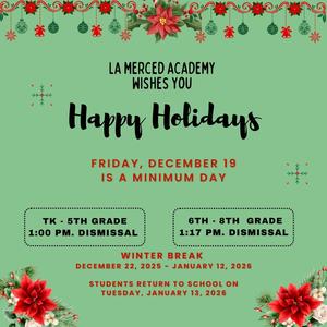Happy Holidays/Winter Break Flyer in English