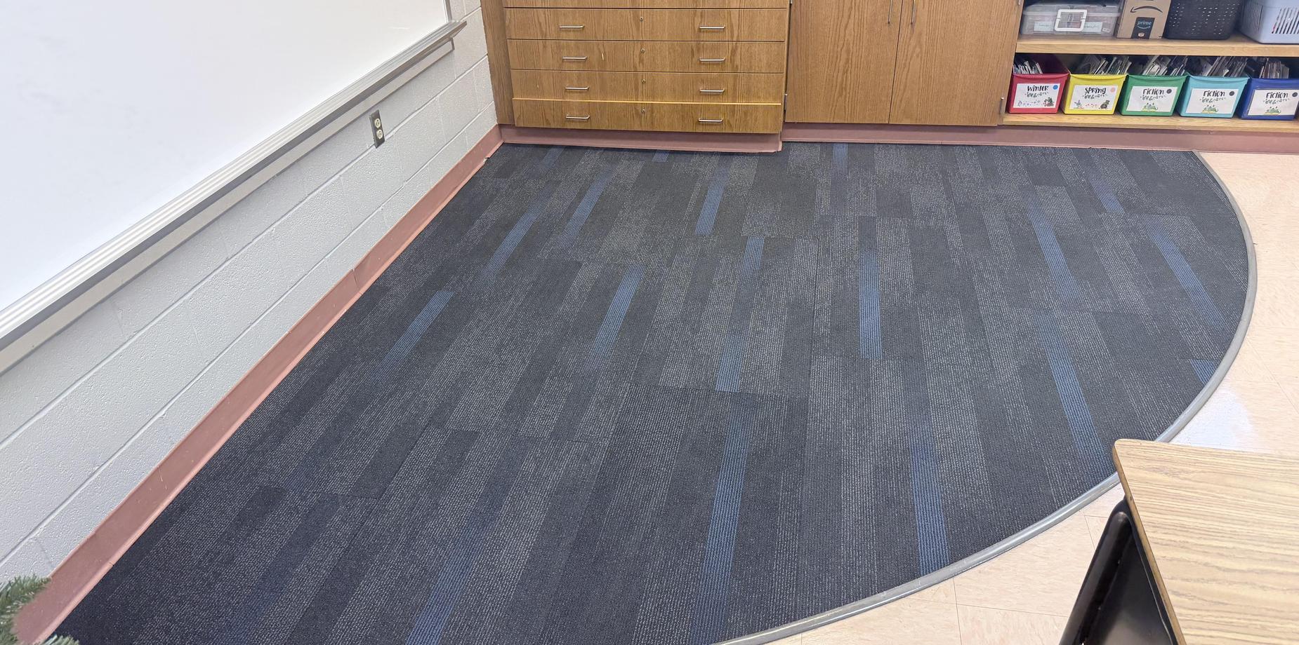 new rug in classroom