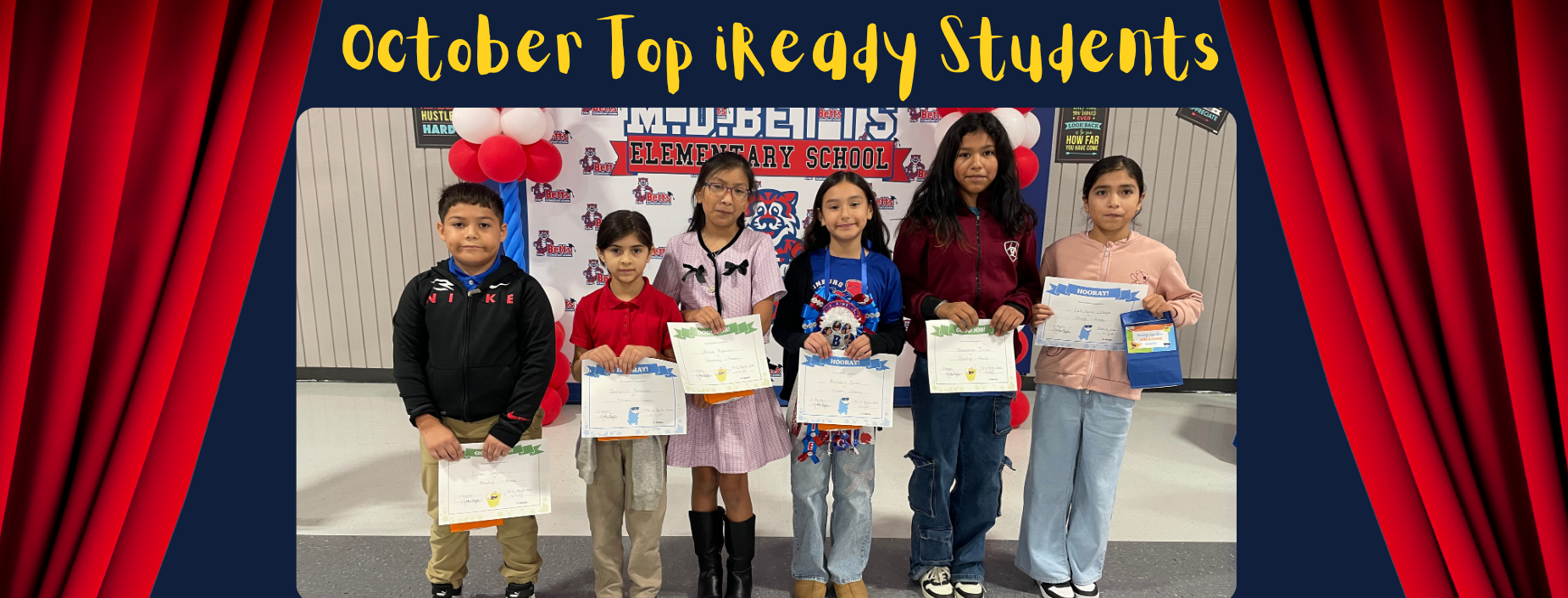 October Top iReady Students