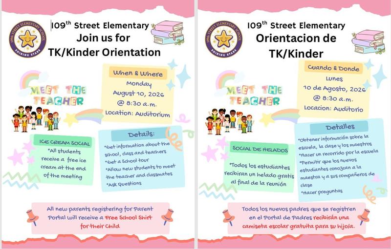 TK/Kinder Orientation