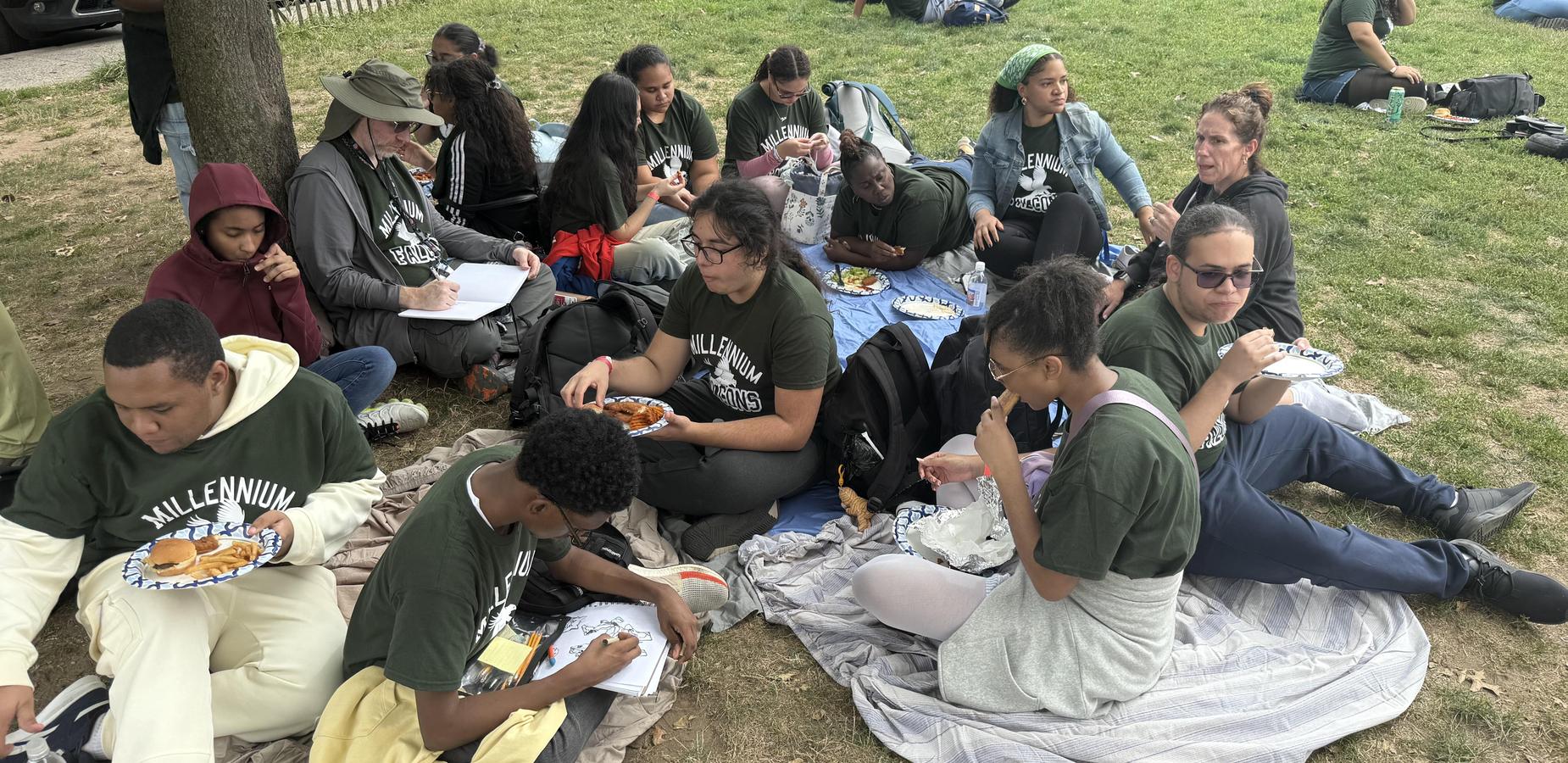 Community Service Day 2025. Students in the park.