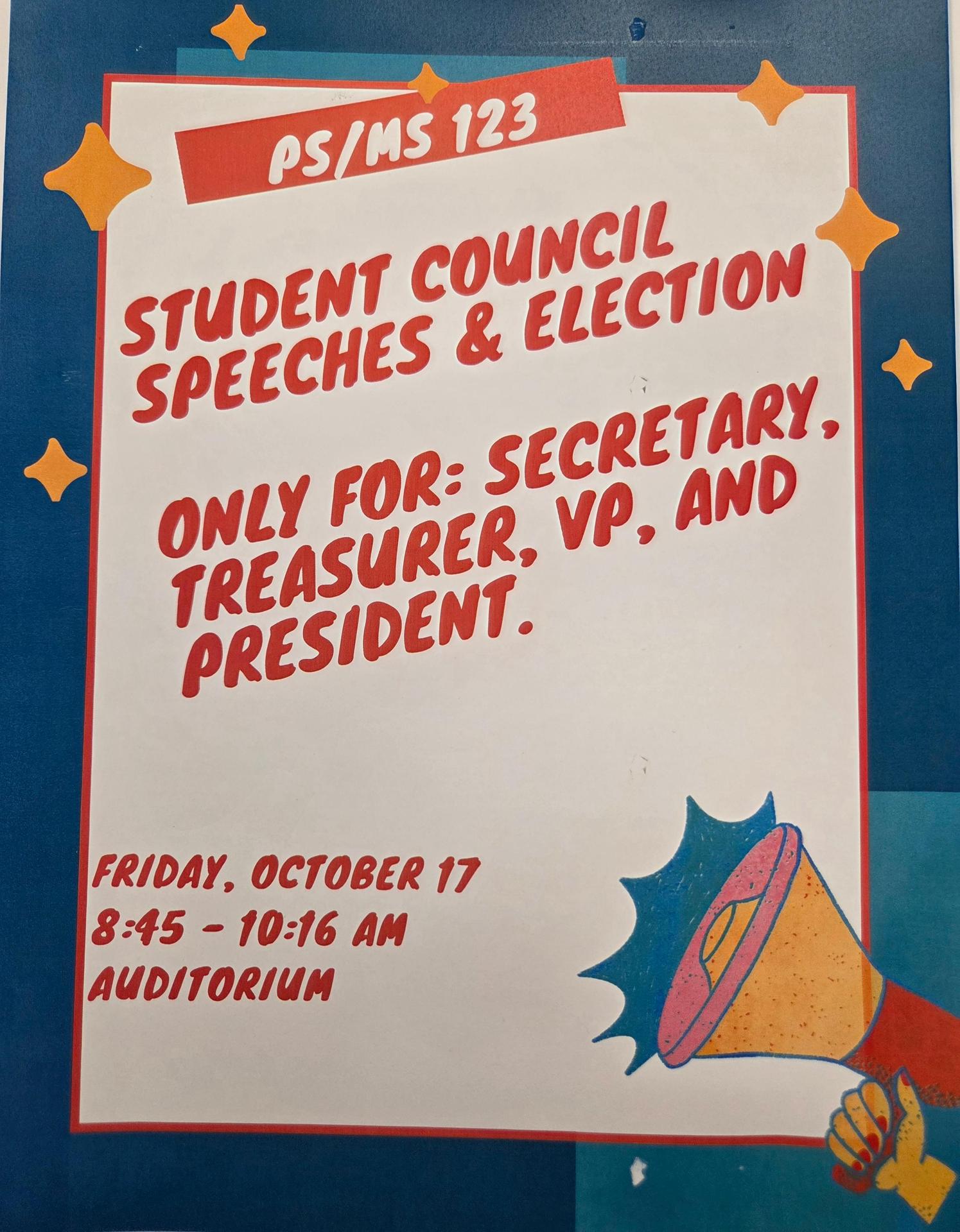 poster for students about student council