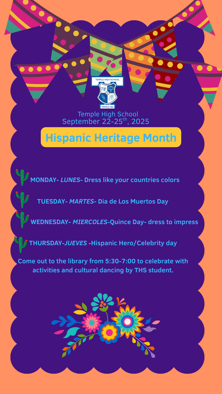 Hispanic Heritage Month Theme Days, September 22-25