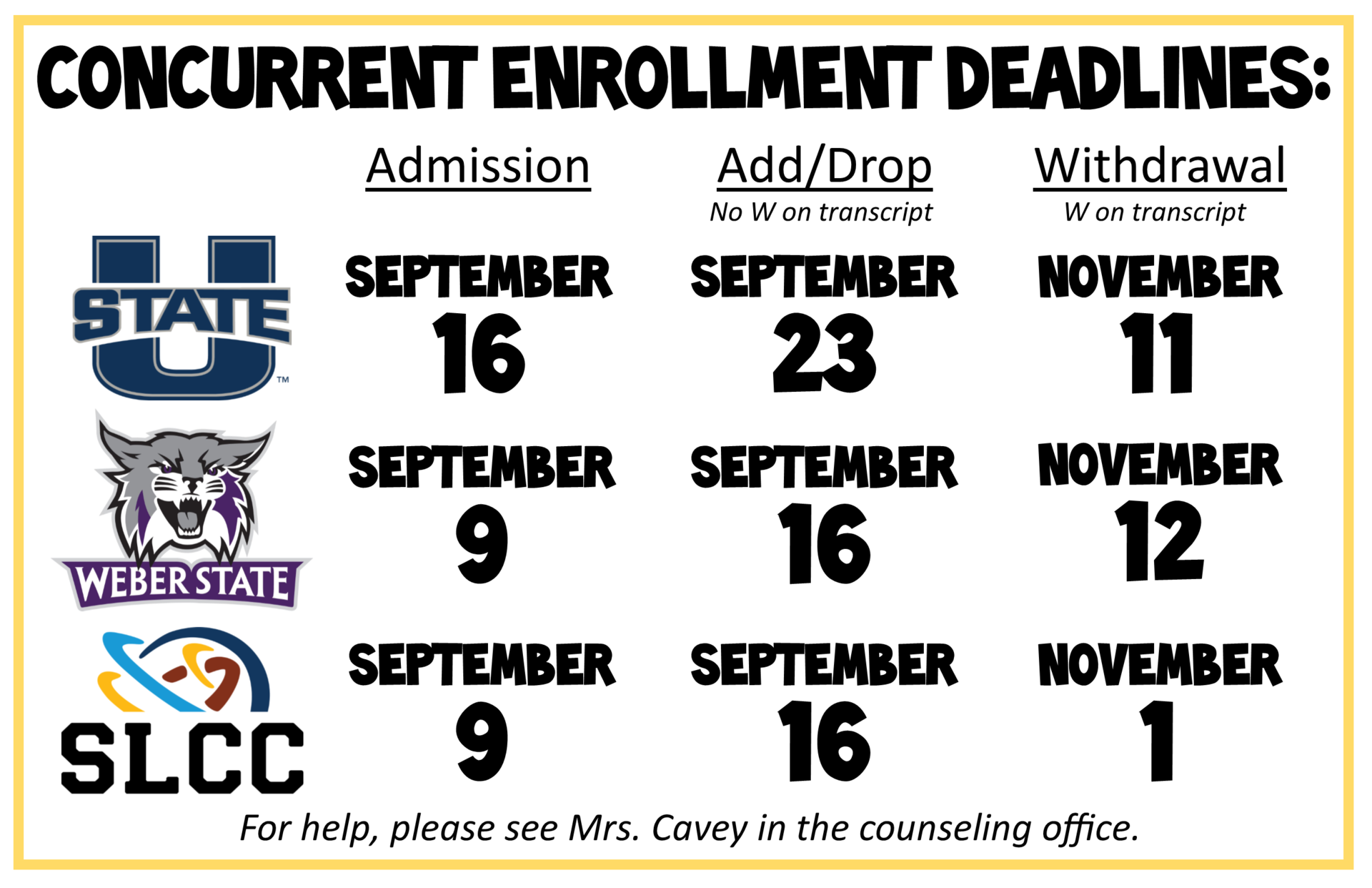 Concurrent Enrollment – Counseling – Stansbury High School