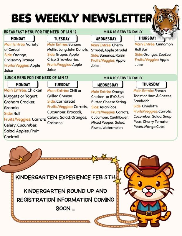 Bennett Elementary newsletter 01/12/26