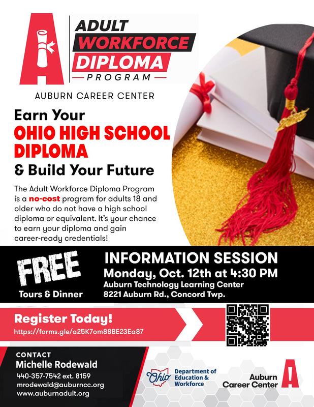 flyer with graduation cap and diploma