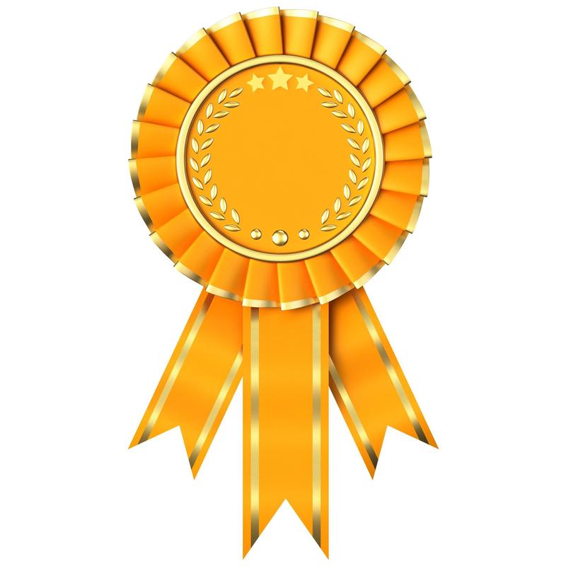 It is a picture of a gold ribbon.