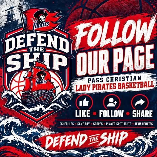 FOLLOW OUR PAGE! 🏀⚓ Welcome to the official home of Pass Christian Lady Pirates Basketball! Featured Photo