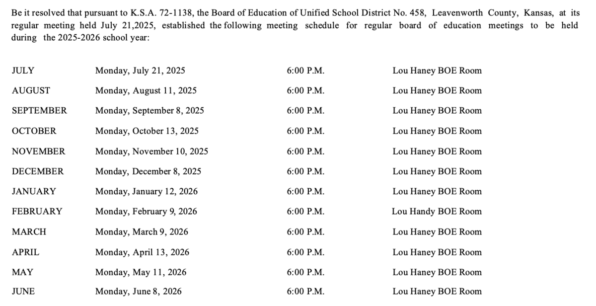 boe meetings and times