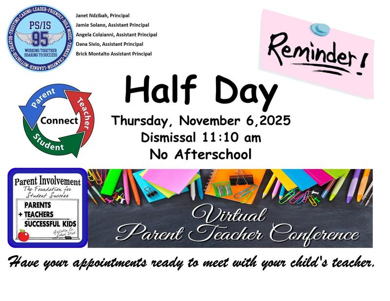 Fall PTC-Half Day for Students