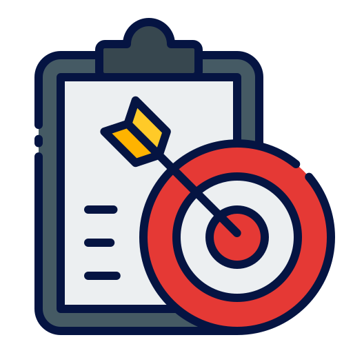 Clipboard and Bullseye icon