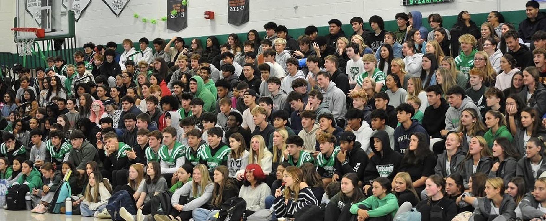 pep rally crowd