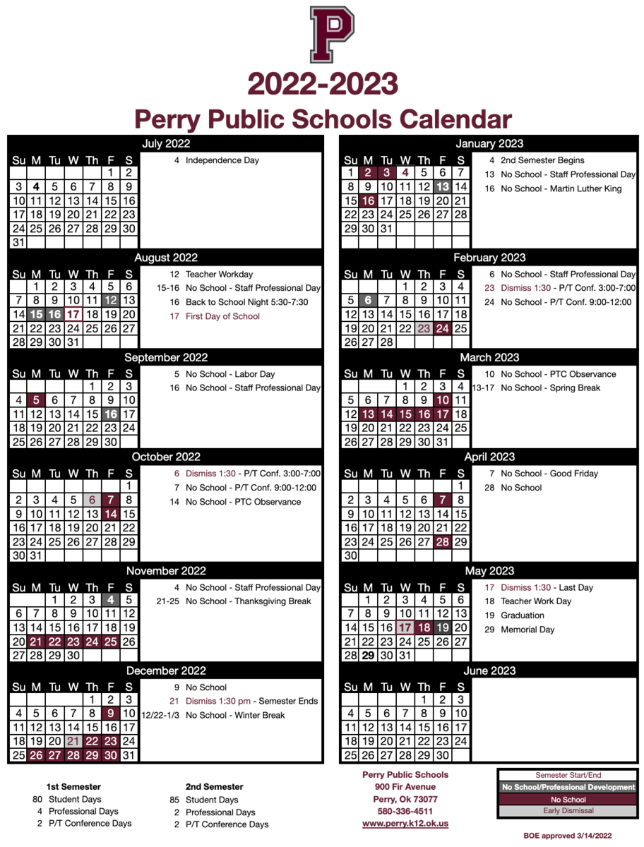 Pps Calendar 2023 District Information – District – Perry Public Schools