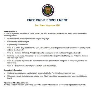 PreK Enrollment 26-27