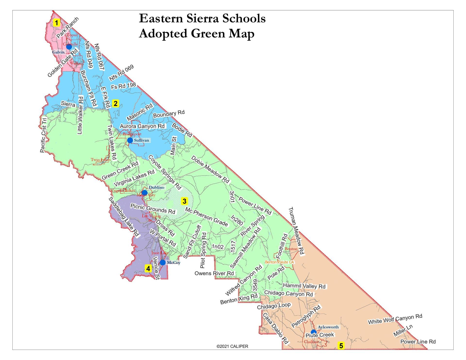 ESUSD Board AREA MAP