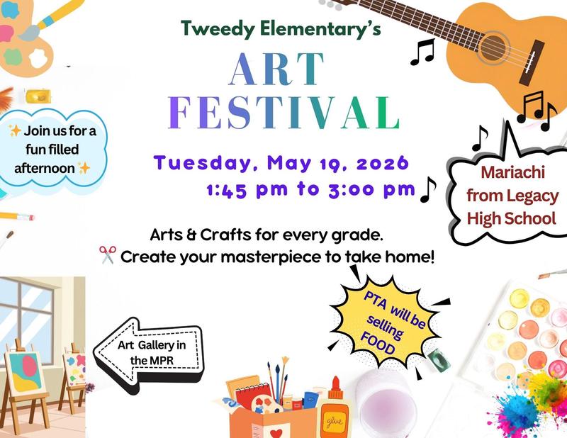 Art festival flyer in English
