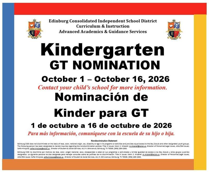 Kinder GT Nomination October 1st-16th